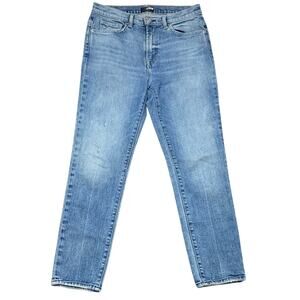 7 For All Mankind Peggi Light Wash Distressed Detailing Skinny Jeans